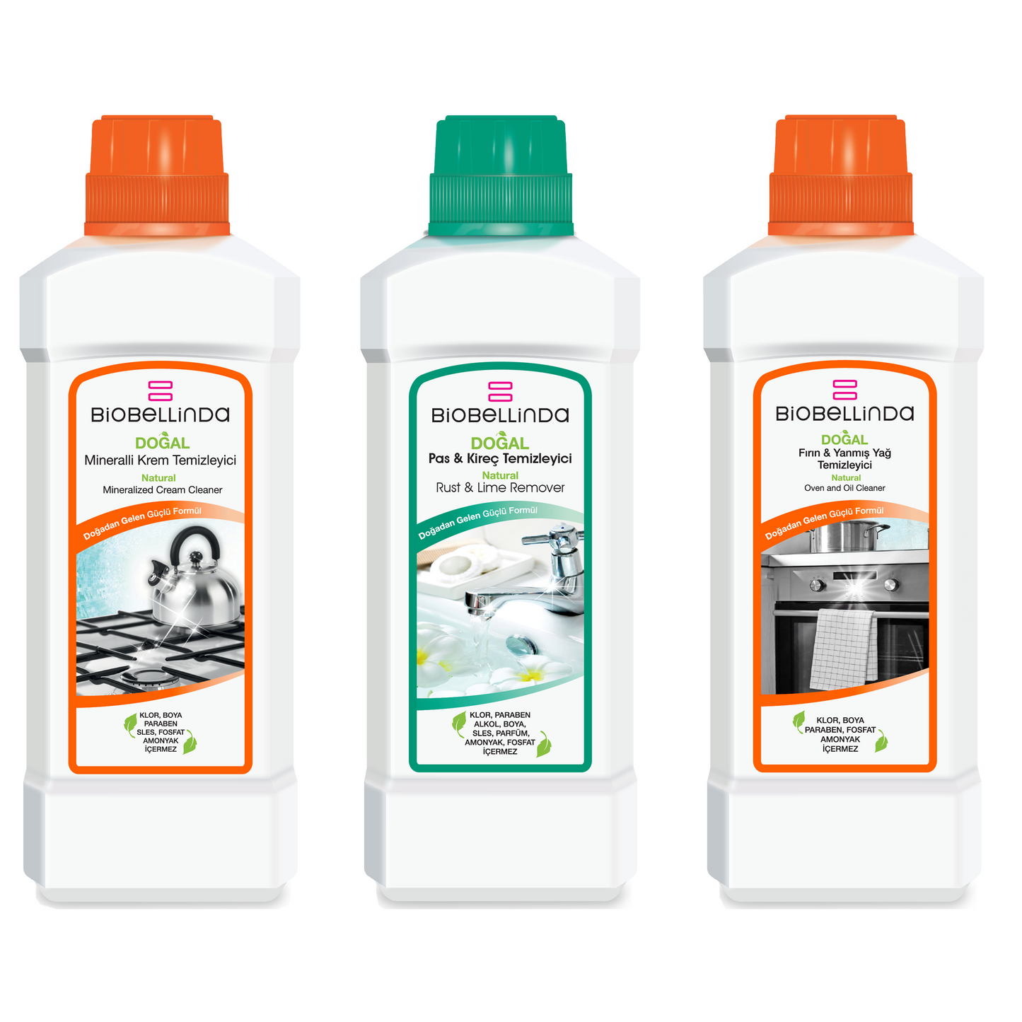 *Pack 3 bouteilles - Crème minérale + Anti Calcaire + Four